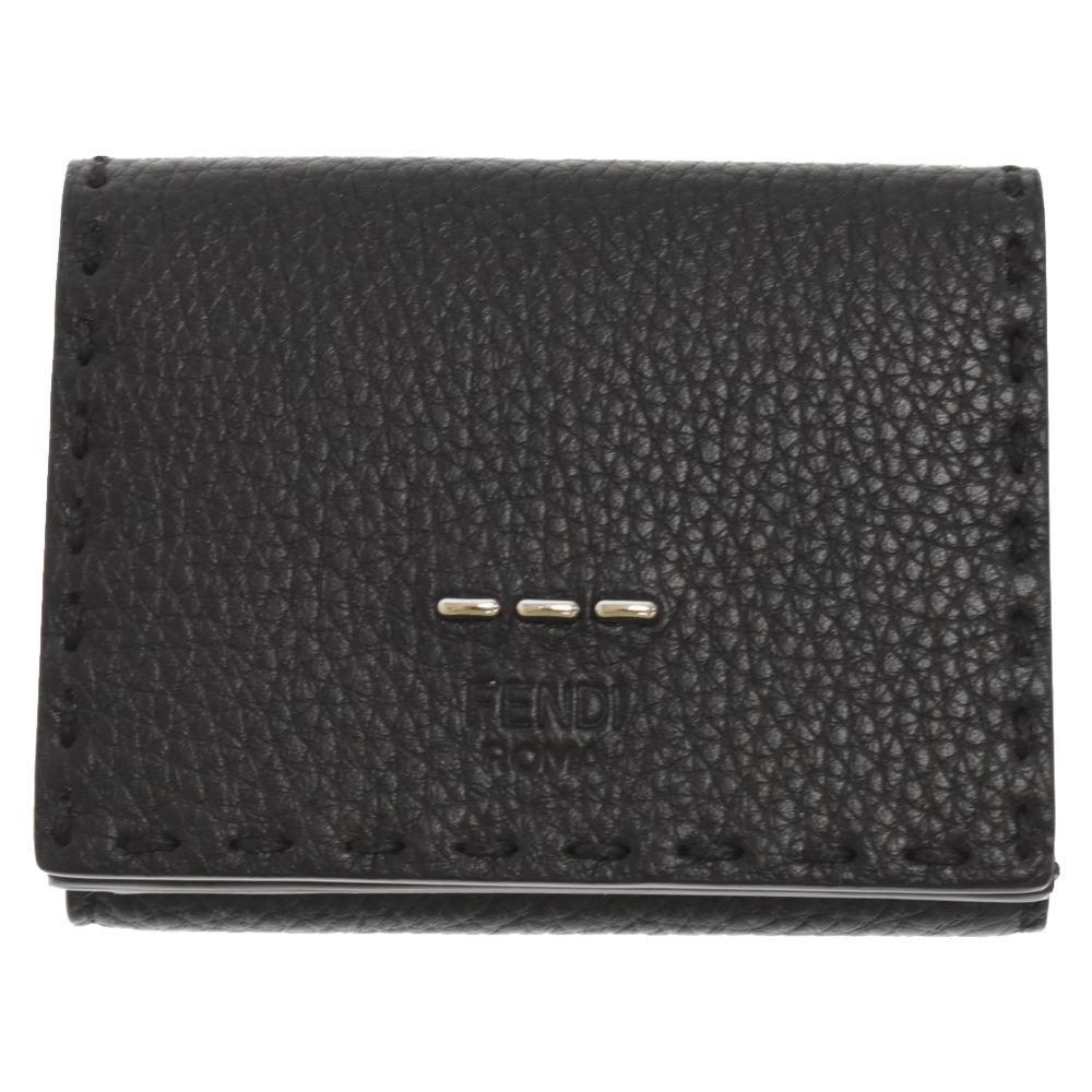 FENDI フェンディ セレリアウォレット ブラックレザー 三つ折り FENDI フェンディ セレリアウォレット ブラックレザー 三つ折り - メルカリ