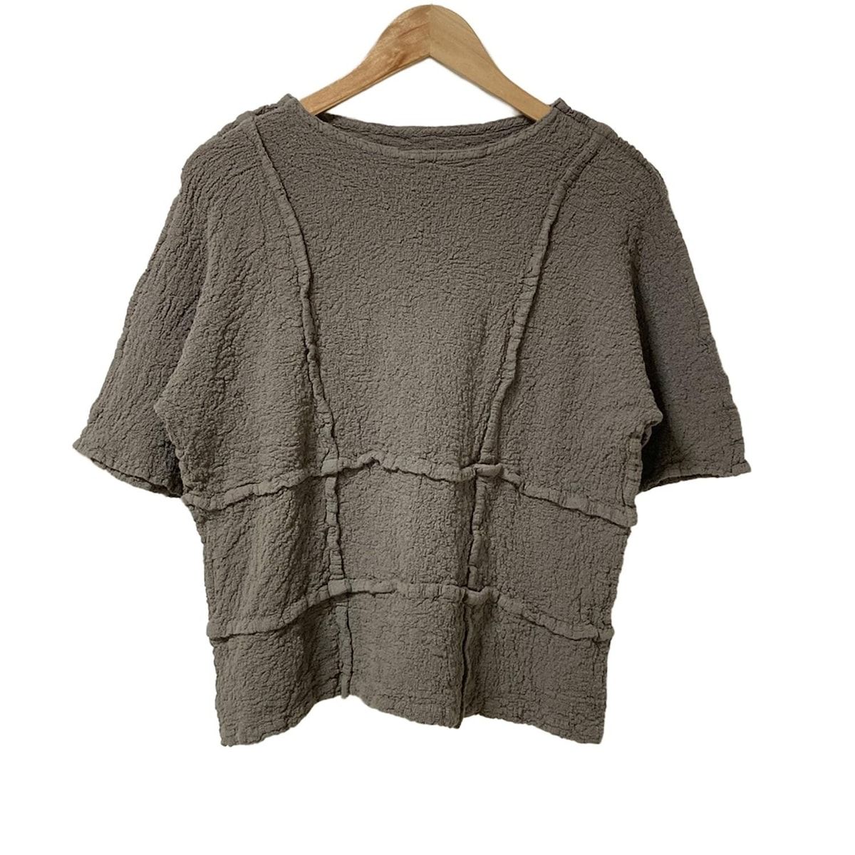 79264　me ISSEY MIYAKE　シワ　半袖カットソー ISSEY MIYAKE me 半袖カットソー シワ加工 79264 me ISSEY MIYAKE シワ