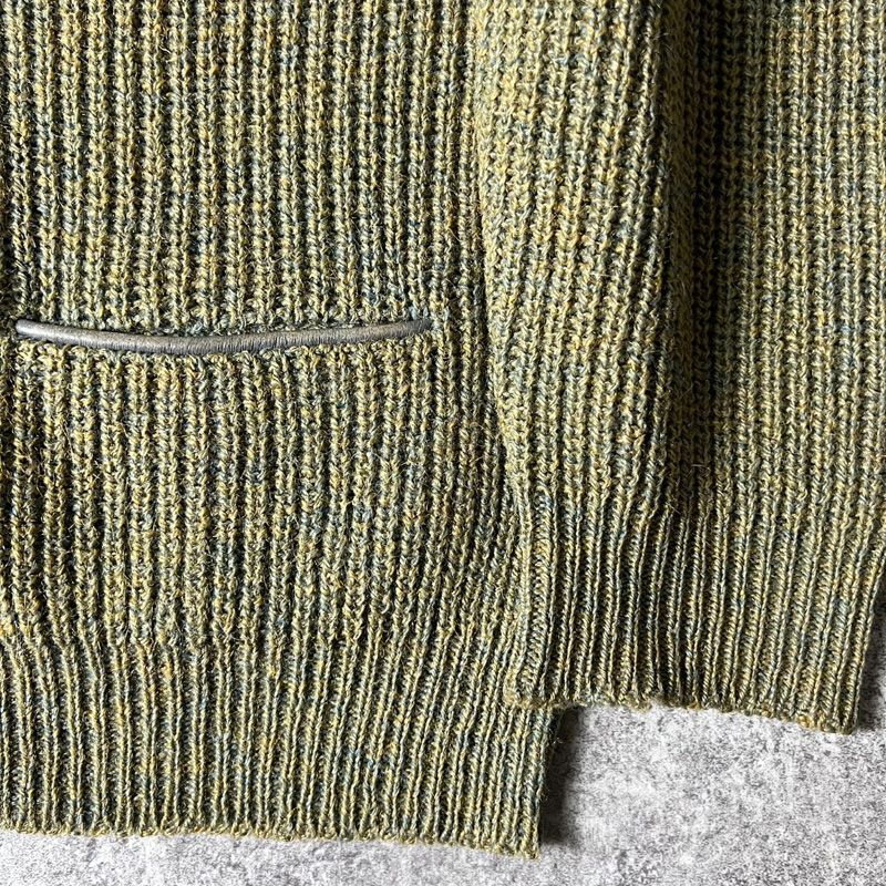 60's 70's PURITAN ウール アクリル カーディガン 60s 70s USA製 PURITAN 無地 ウール アクリル ニット カーディガン M