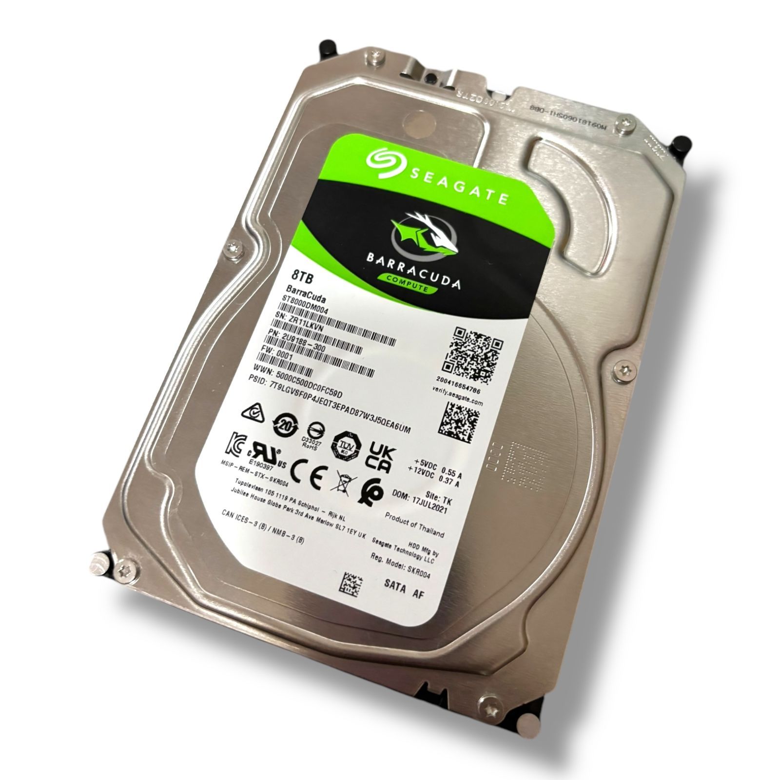 8TB HDD 動作確認済 Seagate ST8000DM004 ③ 中古] Seagate BarraCuda