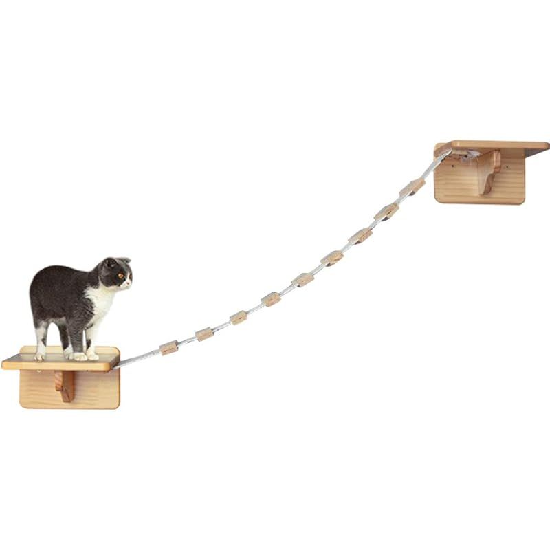 Umora キャットタワー 壁に付着 飛び込み台 猫用 木製 (2*20*24.5CM) 1