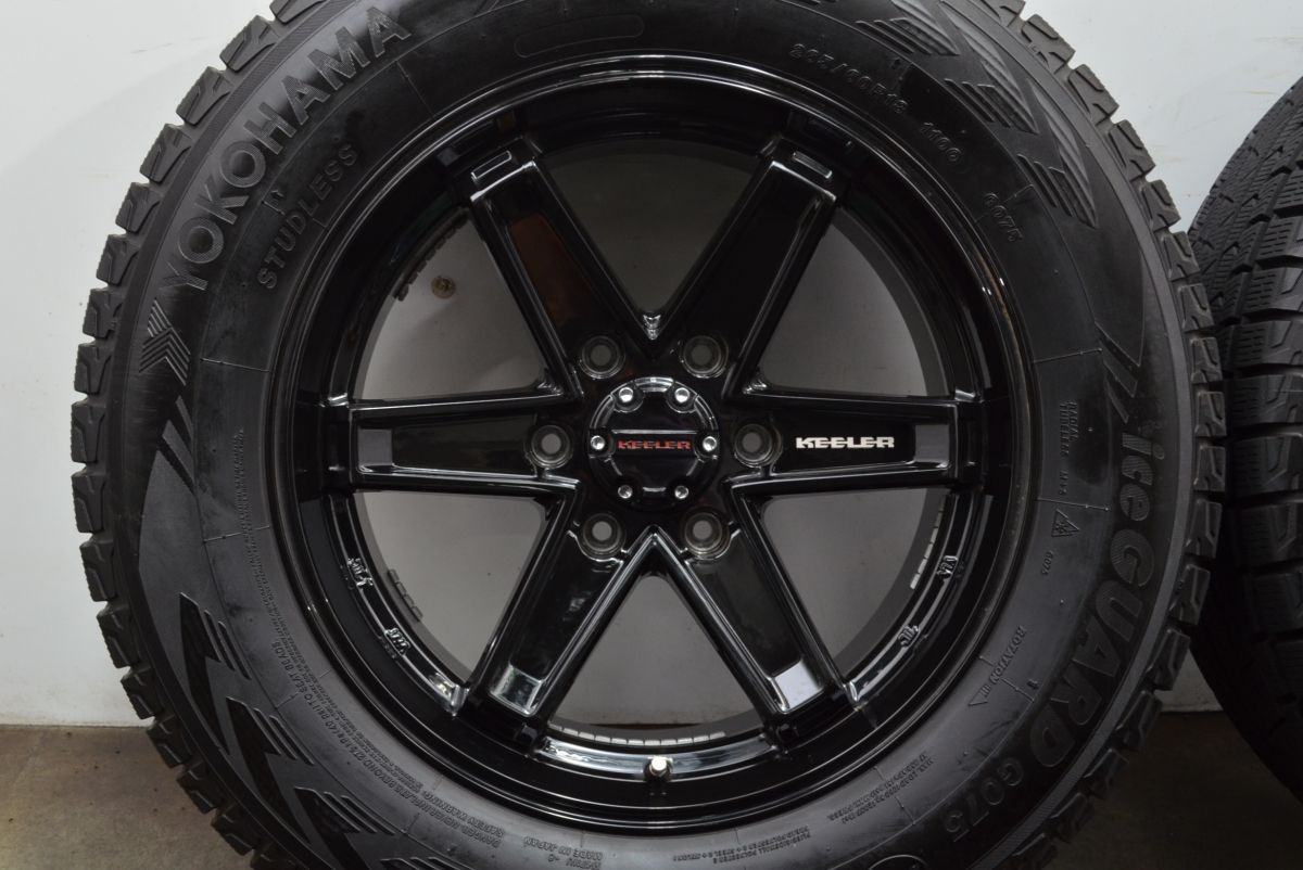 バリ溝 Weds キーラー 18in 8J 25 PCD139.7 ヨコハマ G075 アイスガード 265 60R18 ランドクルーザー プラド ハイラックスサーフ FFCRYSTALESIA_COM