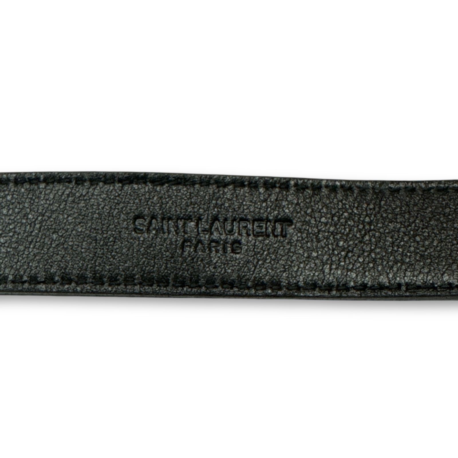 SAINT LAURENT サンローラン GRZ593303 レザー　ベルト SAINT LAURENT ロゴバックルレザーナローベルト サンローラン