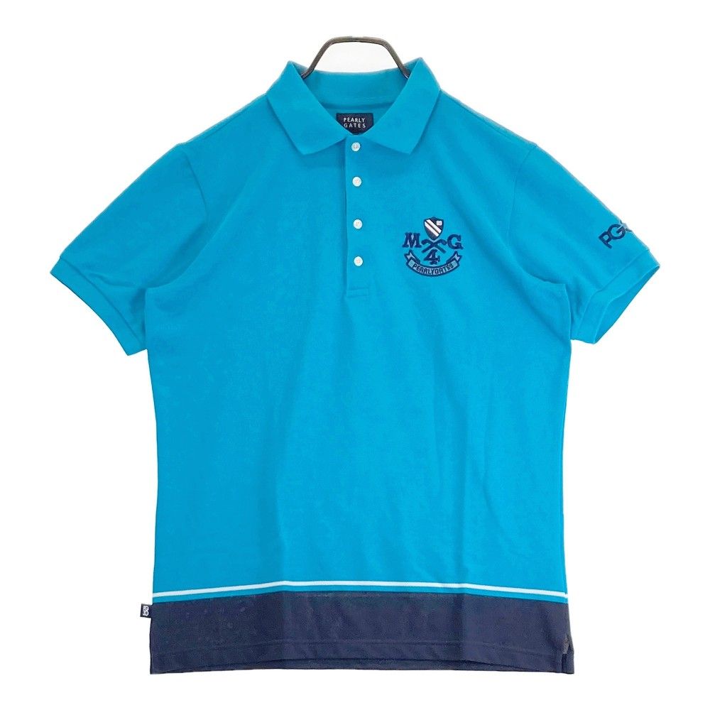サイズ 6 PEARLY GATES パーリーゲイツ 半袖ポロシャツ ブルー系 240101280313 ゴルフウェア メンズ ストスト