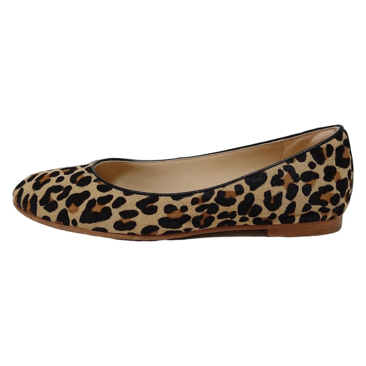 Clarks クラークス フラットシューズ EU 38 レディース - ベージュ×黒×ブラウン 豹柄
