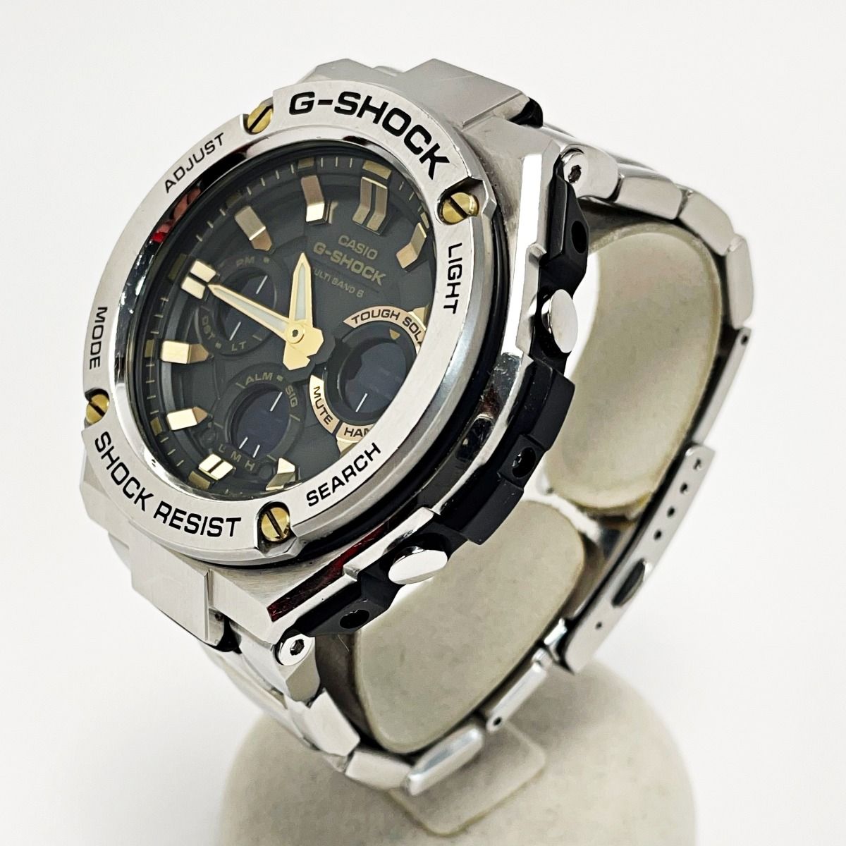 ☆☆CASIO カシオ G-SHOCK G-STEEL GST-W110D-1A9JF シルバー×ブラック 電波ソーラー アナデジ メンズ 腕時計