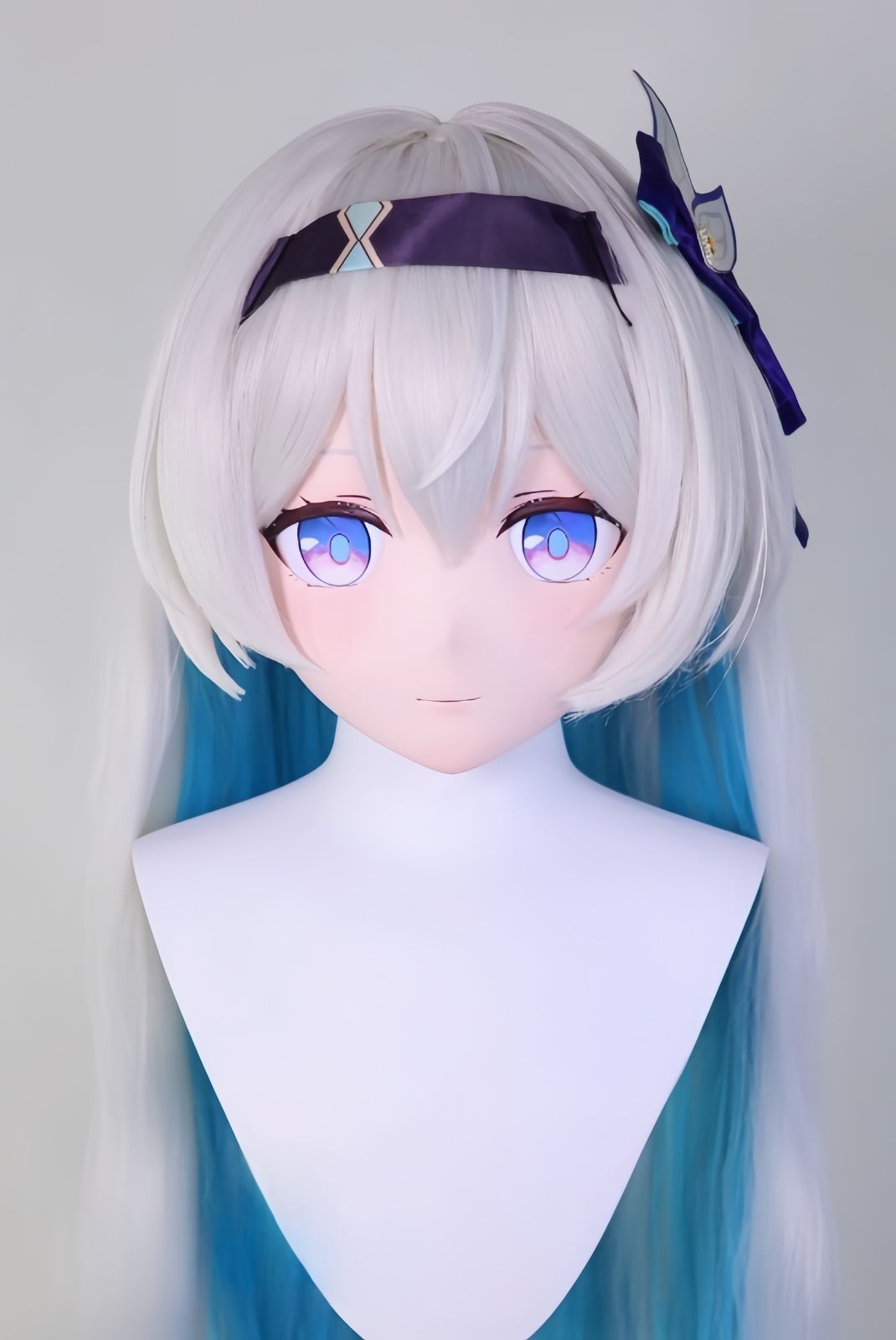全頭マスク カツラ付き ロック付き NO.311 ドール ヘッドロリータ人形 コスプレ 変身 仮装 着ぐるみ kigurumi 二次元