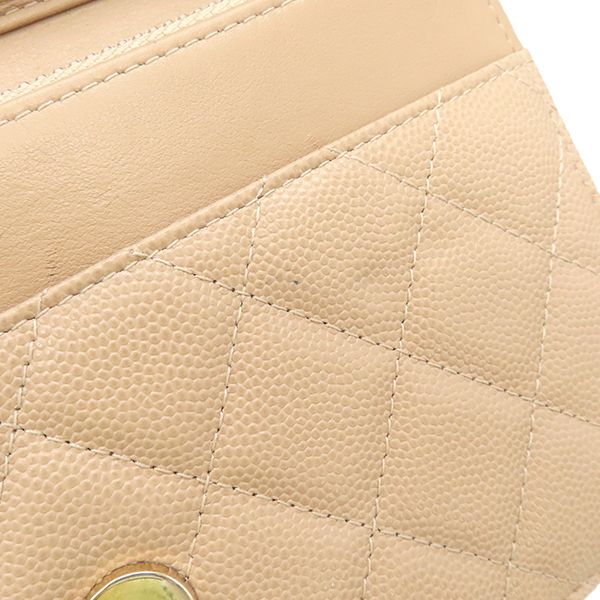 キャビアスキン ベージュ×ブラック