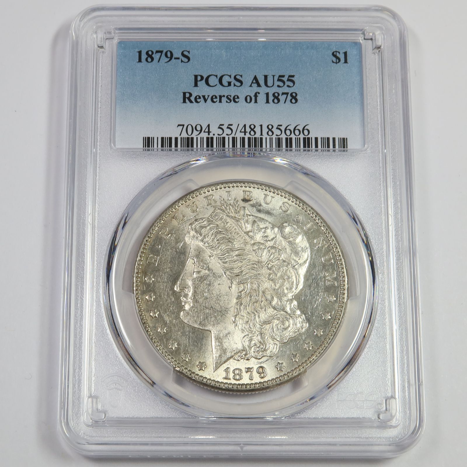 1879 S Reverse of 1878 PCGS AU55 - Silver Morgan Dollar - $1 Coin