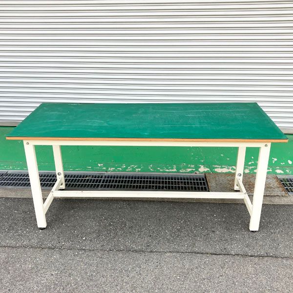 大阪吹田 現状品 サカエ 軽量高さ調整作業台 天板1800×750mm ワークテーブル ●96776