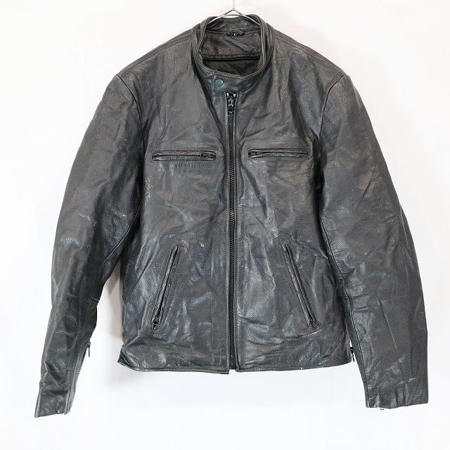 イングランド製 UNKNOWN シングル レザー ライダース ブラック S イングランド製 UNKNOWN シングル レザー ライダース ブラック S