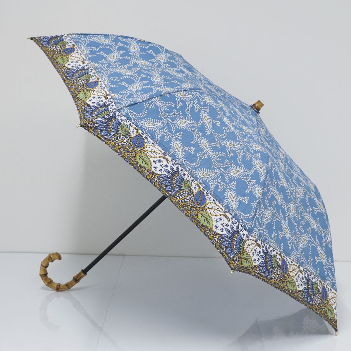 美品★SOULEIADO★晴雨兼用 折りたたみ傘 SOULEIADO 折りたたみ日傘 USED美品 ソレイアード ペイズリー