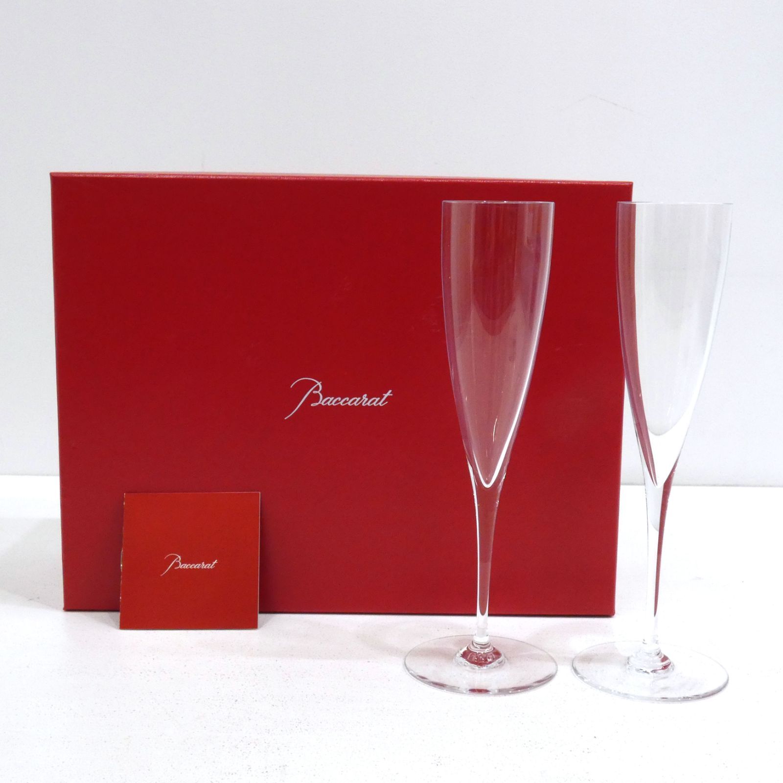 美品】Baccaratバカラベガシャンパンフルートペア箱 Baccarat バカラ