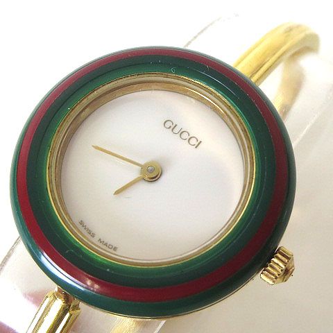 稼働・新品電池　GUCCI　チャンジベゼル 11/12 11色　シェリーライン GUCCI チェンジベゼル 11/12.2L – 本橋時計店