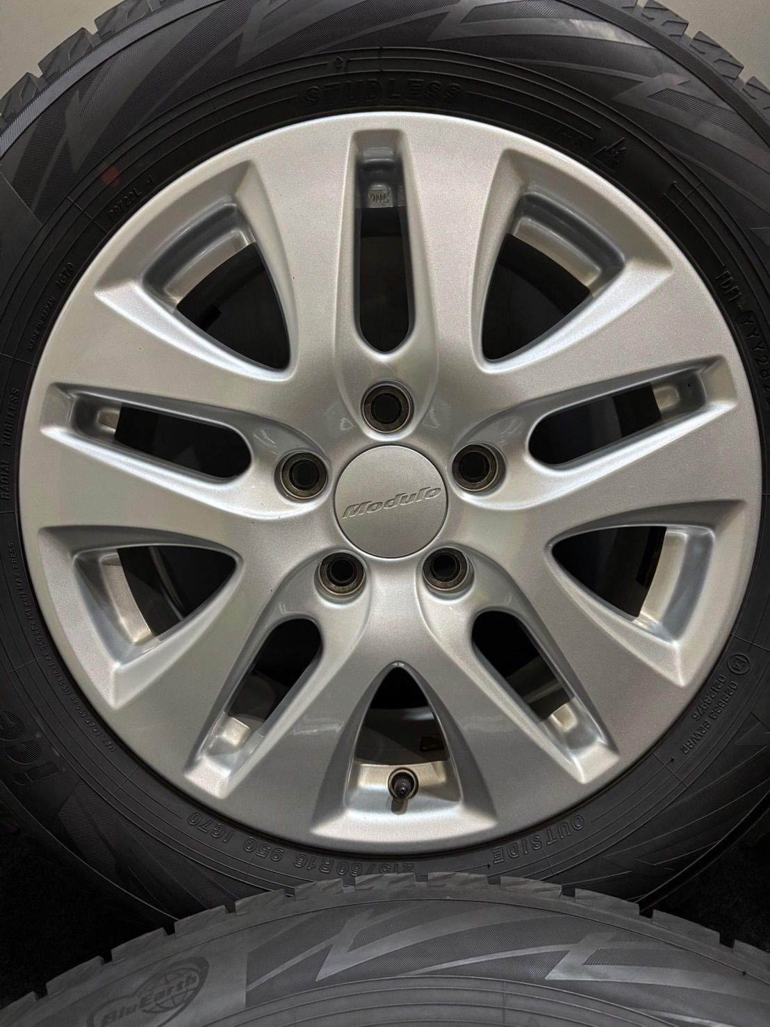 215 60R16 YOKOHAMA ice GUARD iG70 22年製 ホンダ 純正 OP Modulo 16インチ 7J 55 114.3 5H スタッドレス 4本 ヴェゼル 南7-K218