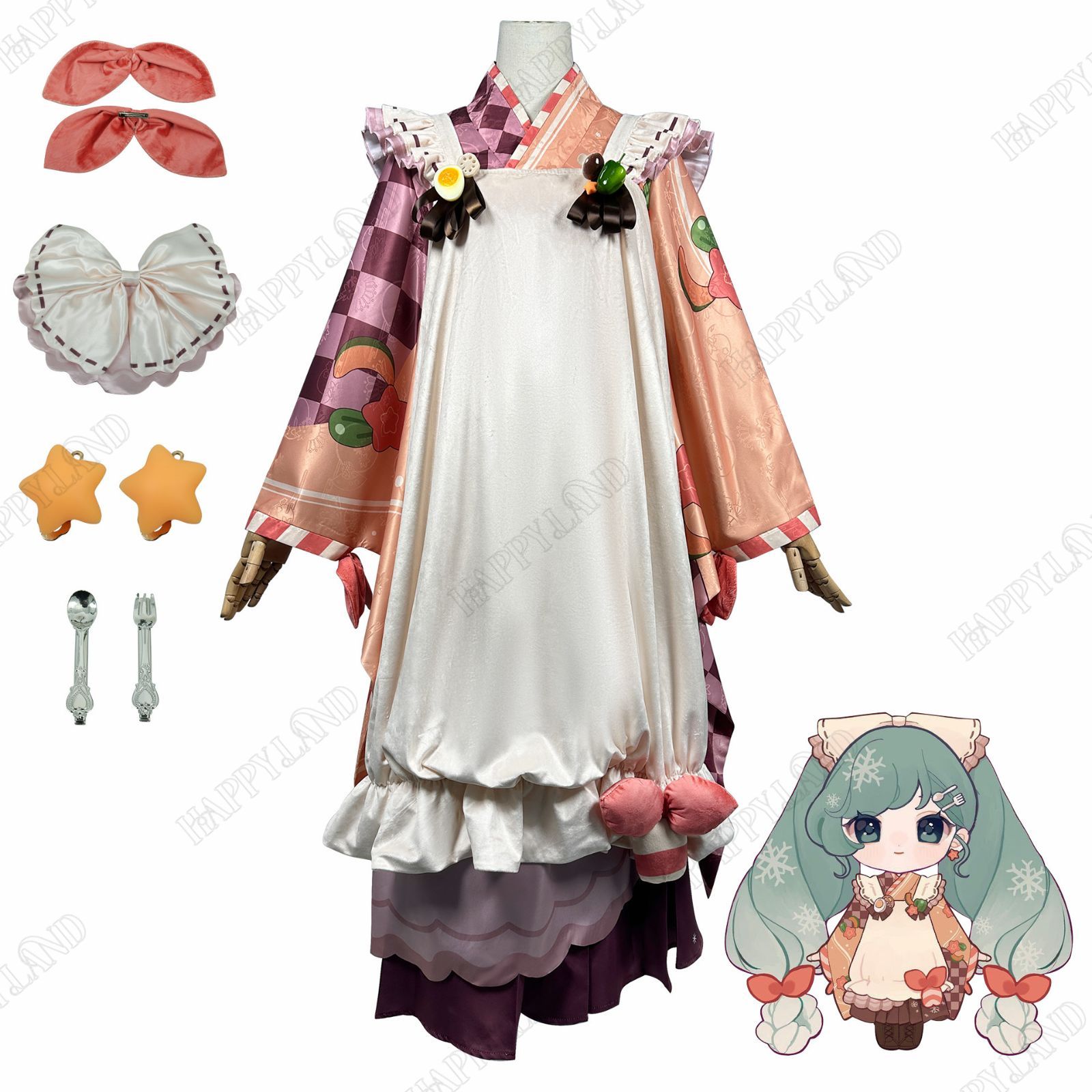 2024雪ミク 初音ミク コスプレ 和服ハロウィン 衣装 snow miku 2024 グッズコスプレ キャラ 人気 アニメcosplay イベンド ハロウィン 仮装 文化祭 ステージ服 変装 演出服