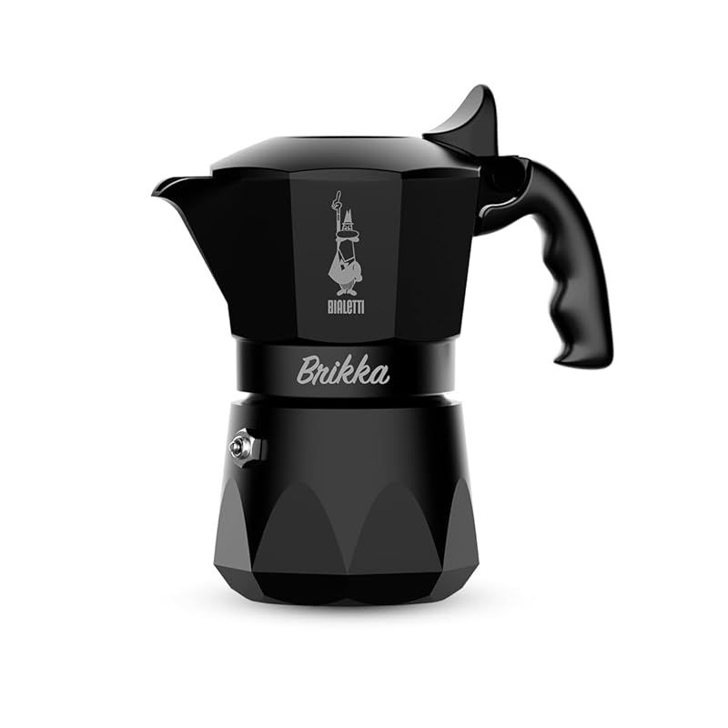 日本 色 BIALETTI ビアレッティ ブリッカ ブラック 2カップ 直火式 コーヒーメーカー エスプレッソメーカー マキネッタ 1