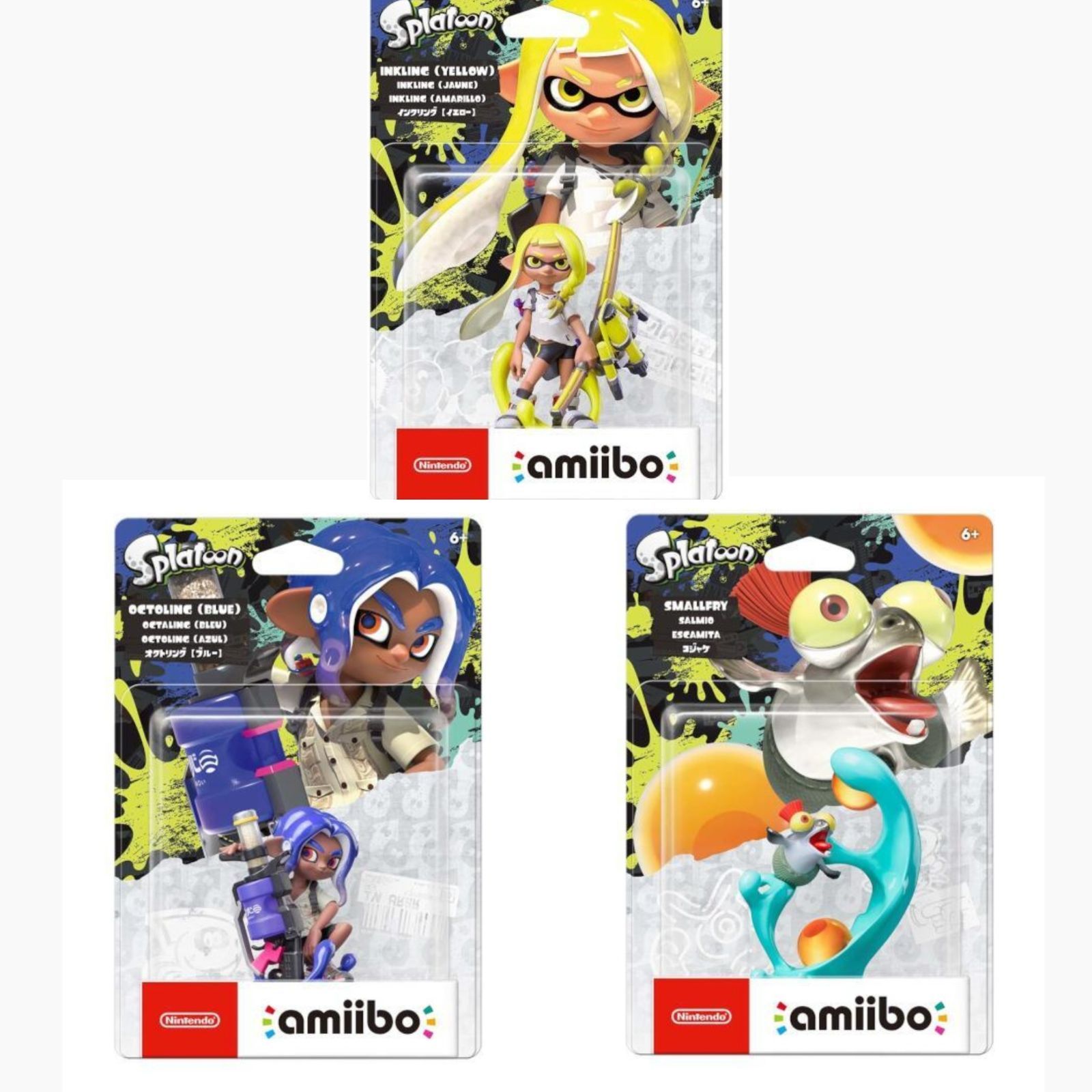 Switch】 amiibo インクリング【イエロー】オクトリング【ブルー