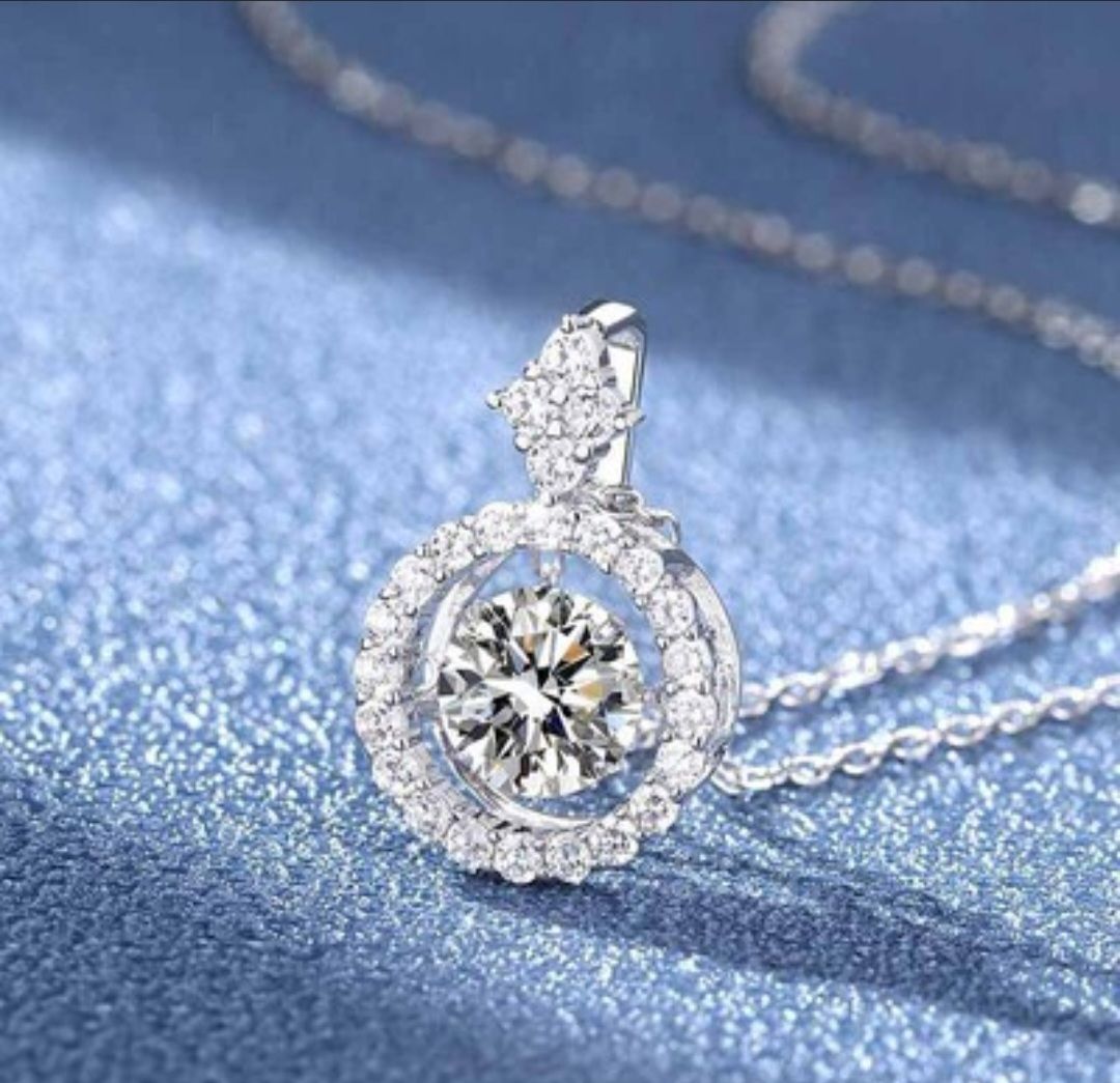モアサナイト　シングルストーン・ネックレス3ct GRA証明書付 1ct】シンプル 6爪 一粒 モアサナイト ネックレス◇silver925
