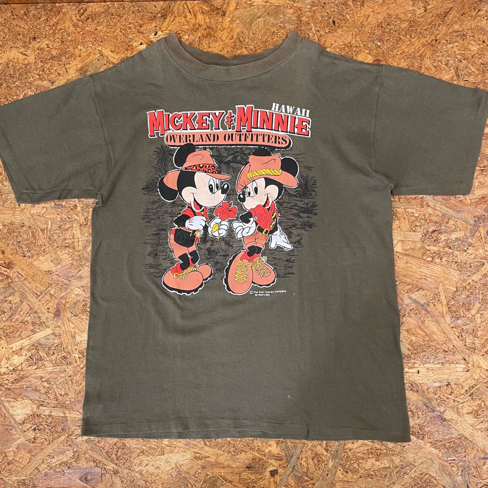 USA製 ヴィンテージ HAWAII MICKEY&MINNEY プリントTシャツ L