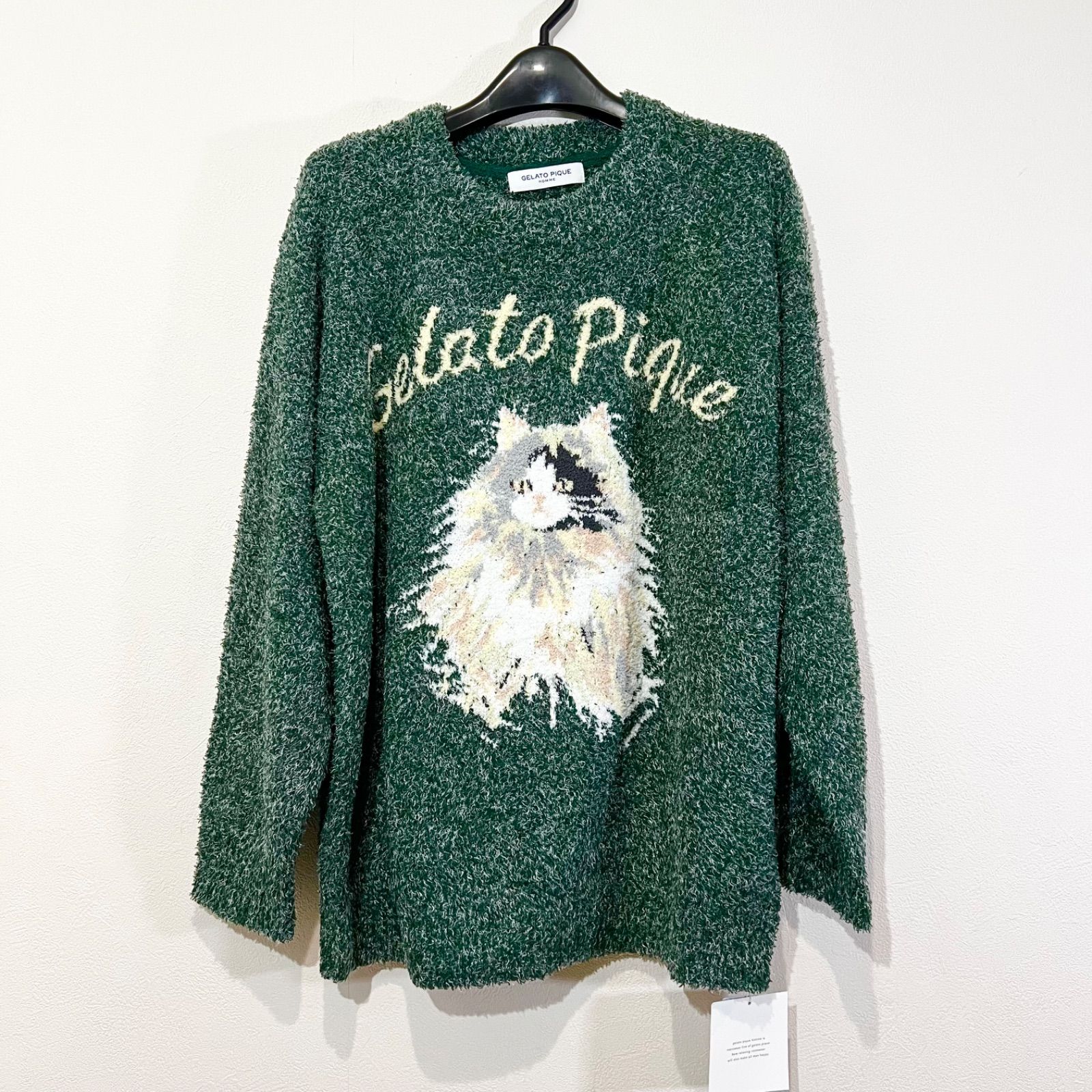 z863 GELATO PIQUE HOMME ジェラートピケオム モコモコ トップス グリーン メンズ Mサイズ