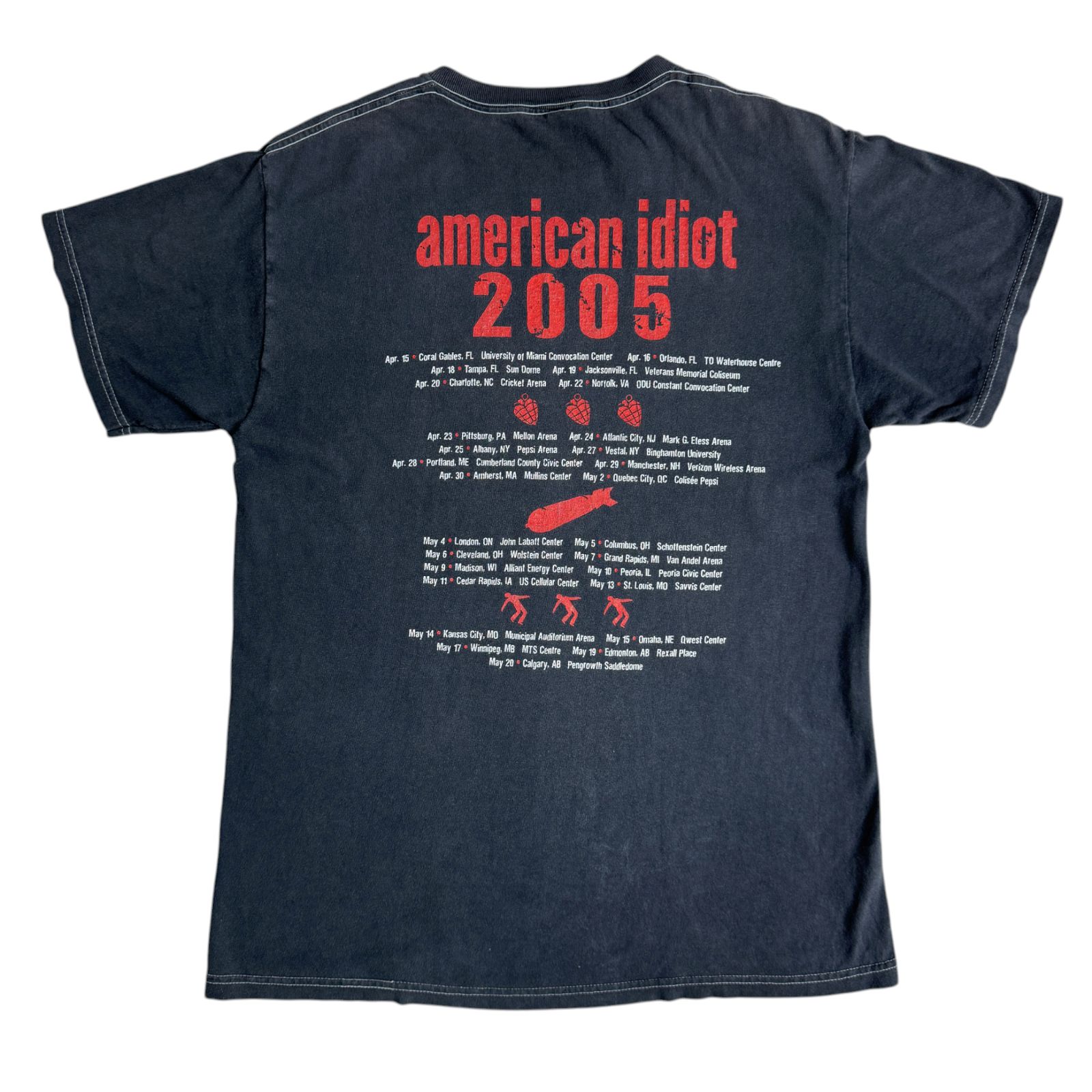 00s Green Day American idiot tour 2005 グラフィック プリント T