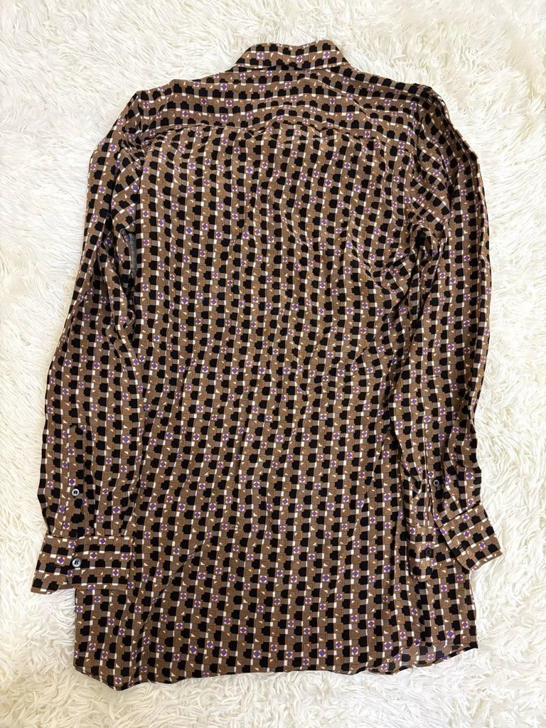 PRADA プラダ シャツワンピース 長袖 シルク シャツ
