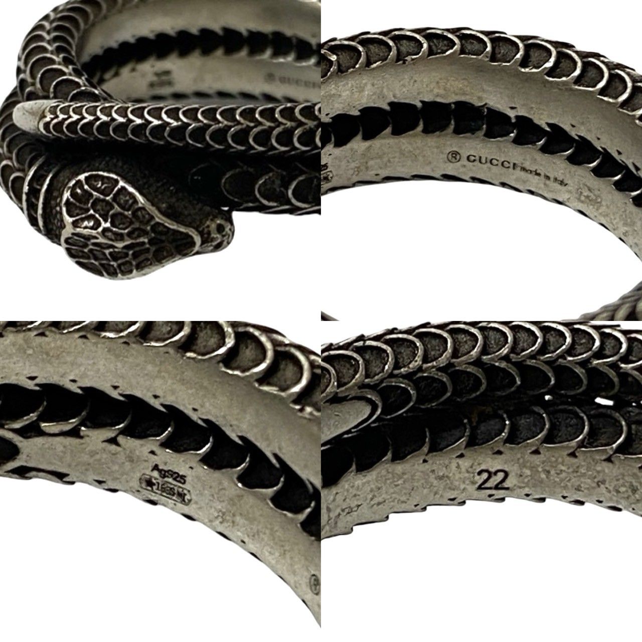 新品 GUCCI グッチ ガーデン シルバー スネークリング 指輪 21号 ☆関税込☆GUCCI☆ガーデン シルバー スネークリング☆ (GUCCI