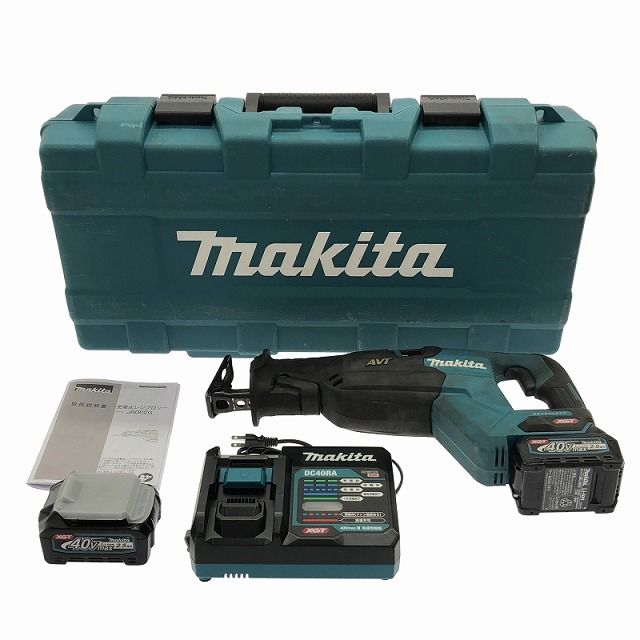 老舗の makita マキタ 40Vmax 充電式レシプロソー JR002GRDX 青|ブルー バッテリー2個 40Vmax 2.5Ah 充電器 ケース セーバー 進歩