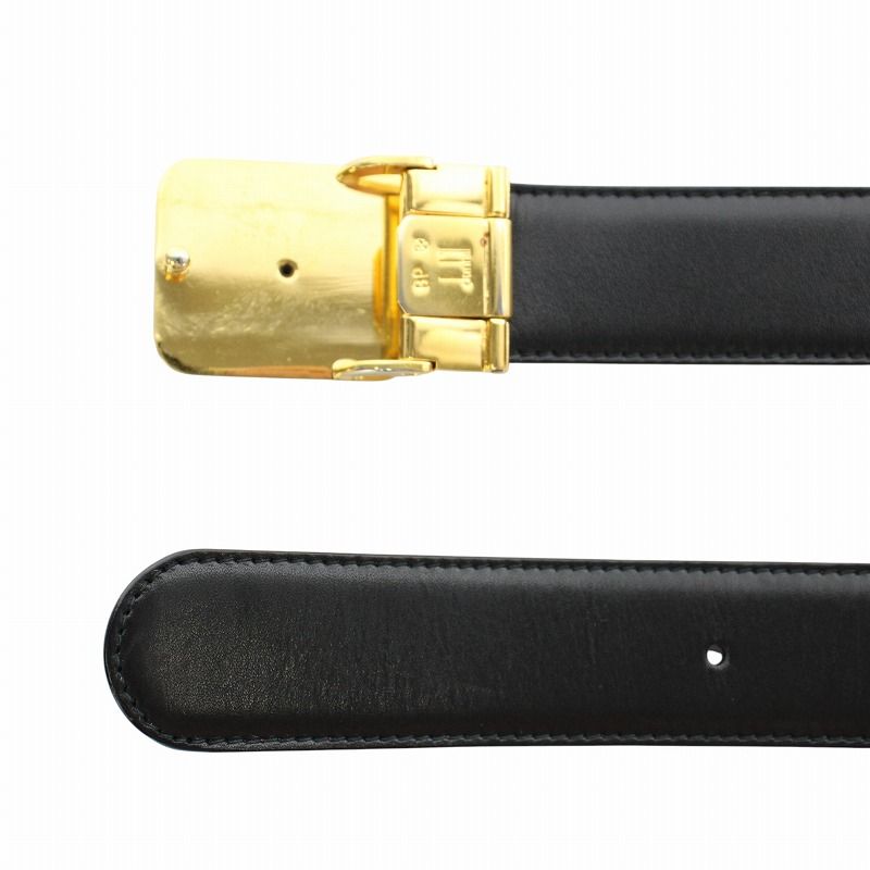 Dunhill ダンヒル ベルト ゴールド金具 ロゴ ブラック 本革 箱袋付き 楽天市場】【未使用品】dunhill ダンヒル ベルト カーフ レザー