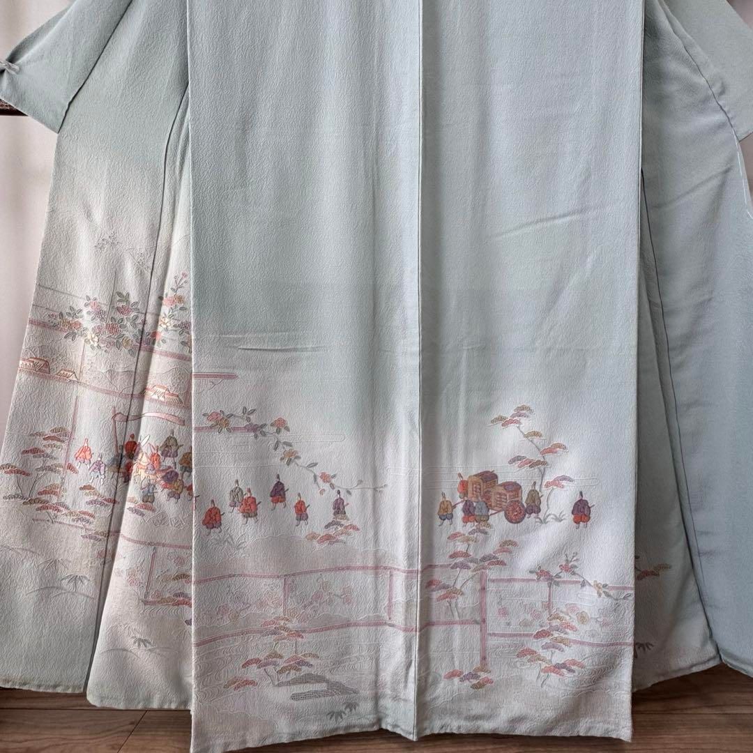 美品 逸品 豪華 スワトウ 汕頭 刺繍 訪問着 付け下げ 正絹 袷 着物 163