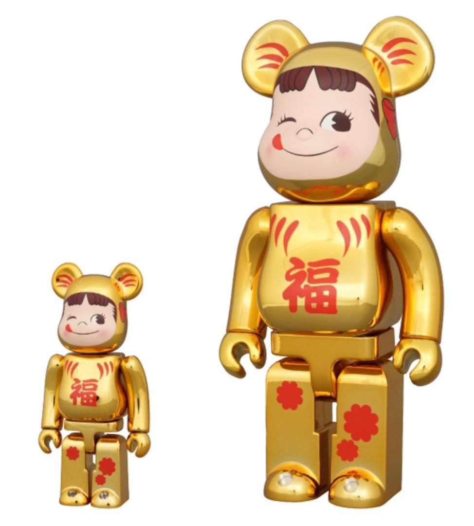 BE RBRICK 達磨 ペコちゃん 金メッキ 100％ - 400％ 福