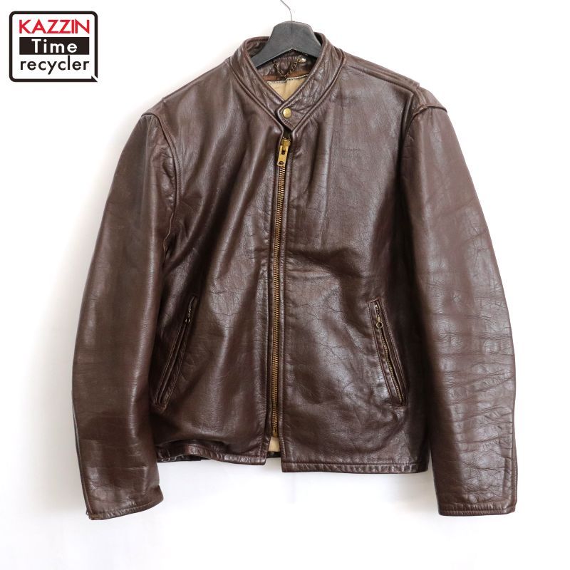 70s vintage THIS GENUINE LEATHER レザー シングルライダース