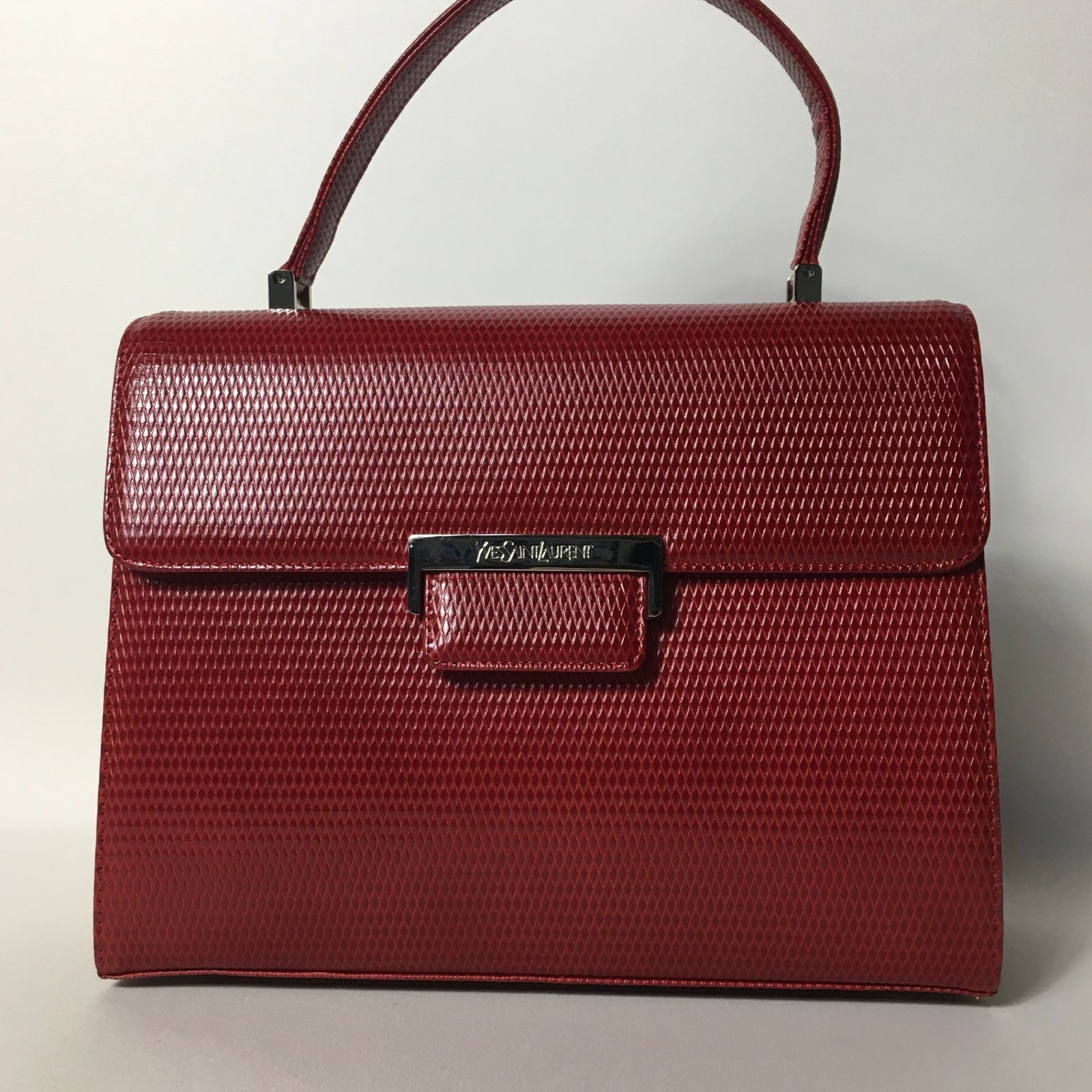 2506-159｜美品｜イヴサンローラン ハンドバッグ レザー レッド 2506-159｜美品｜イヴサンローラン ハンドバッグ レザー レッド