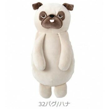 リラワーク 背中ツボ押しクッション 87015-32 パグ/ハナ 498617 H1080