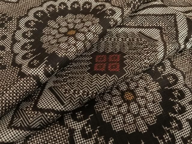 平和屋着物○本場大島紬 龍郷絣 花菱文 正絹 逸品 AAAU8395zg - メルカリ 
