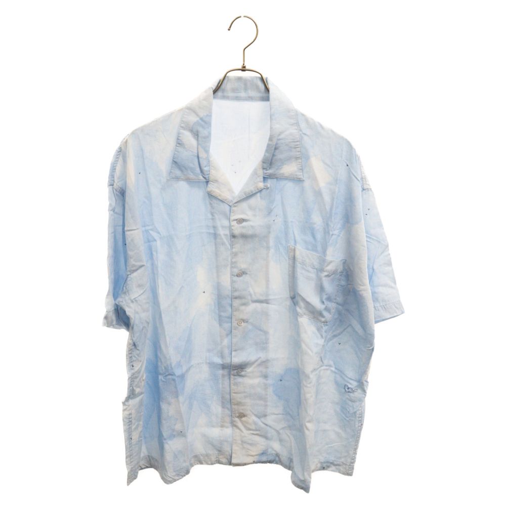 Porter Classic (ポータークラシック) 水彩 ALOHA SHIRT BLUE WATER COLOR 総柄デザイン  開襟半袖オープンカラーシャツ アロハ ブルー - メルカリ