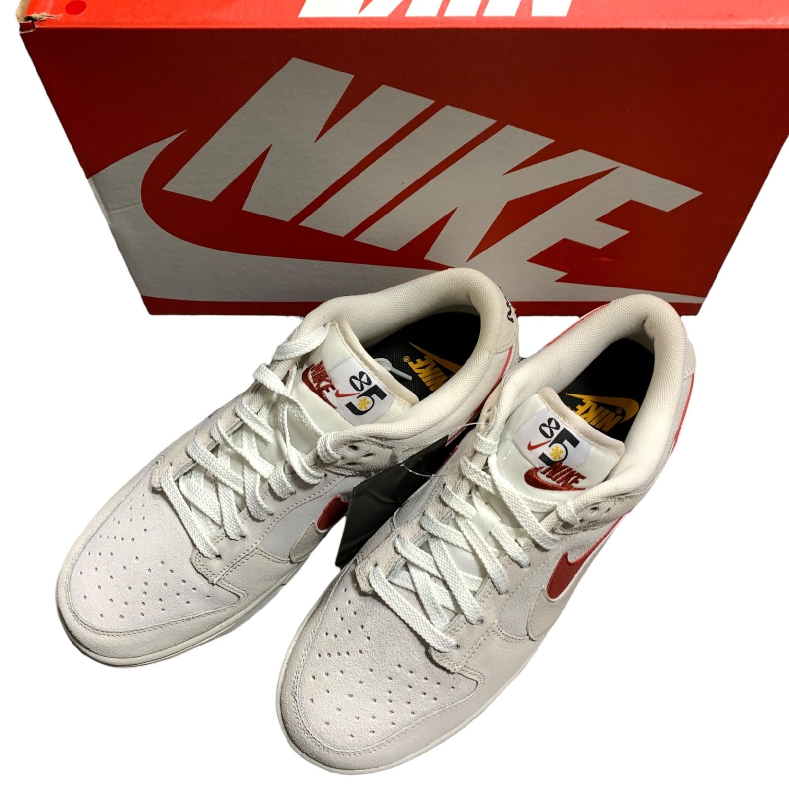 ◆未使用/底面一部白い汚れ有り◆Nike Dunk Low ナイキ ウィメンズ ダンク ロー ダブルスウッシュ85 ホワイト 27.5㎝ スニーカー X61077NL