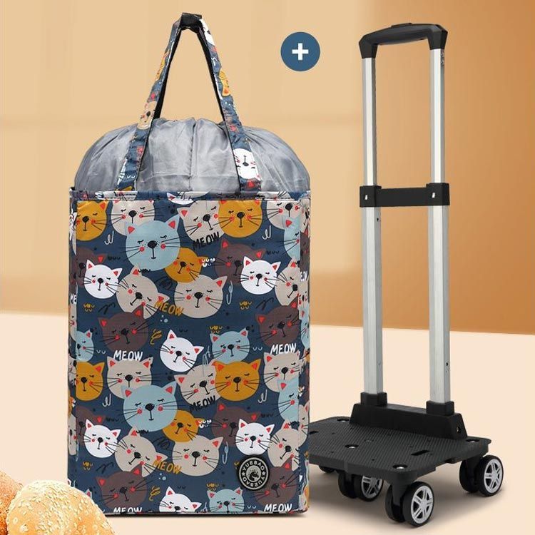 ショッピングカート 30L 折りたたみ 4輪 横押し 軽量 保冷 保温