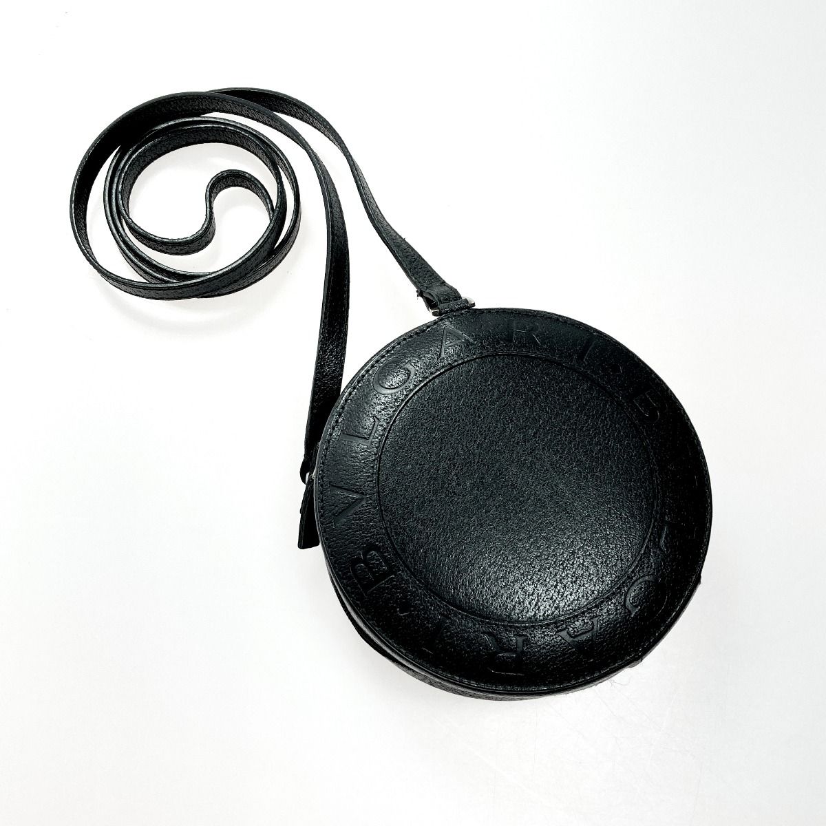 BVLGARI ブルガリ B-ZERO1 ヨーヨー ショルダーバッグ ブラック レザー