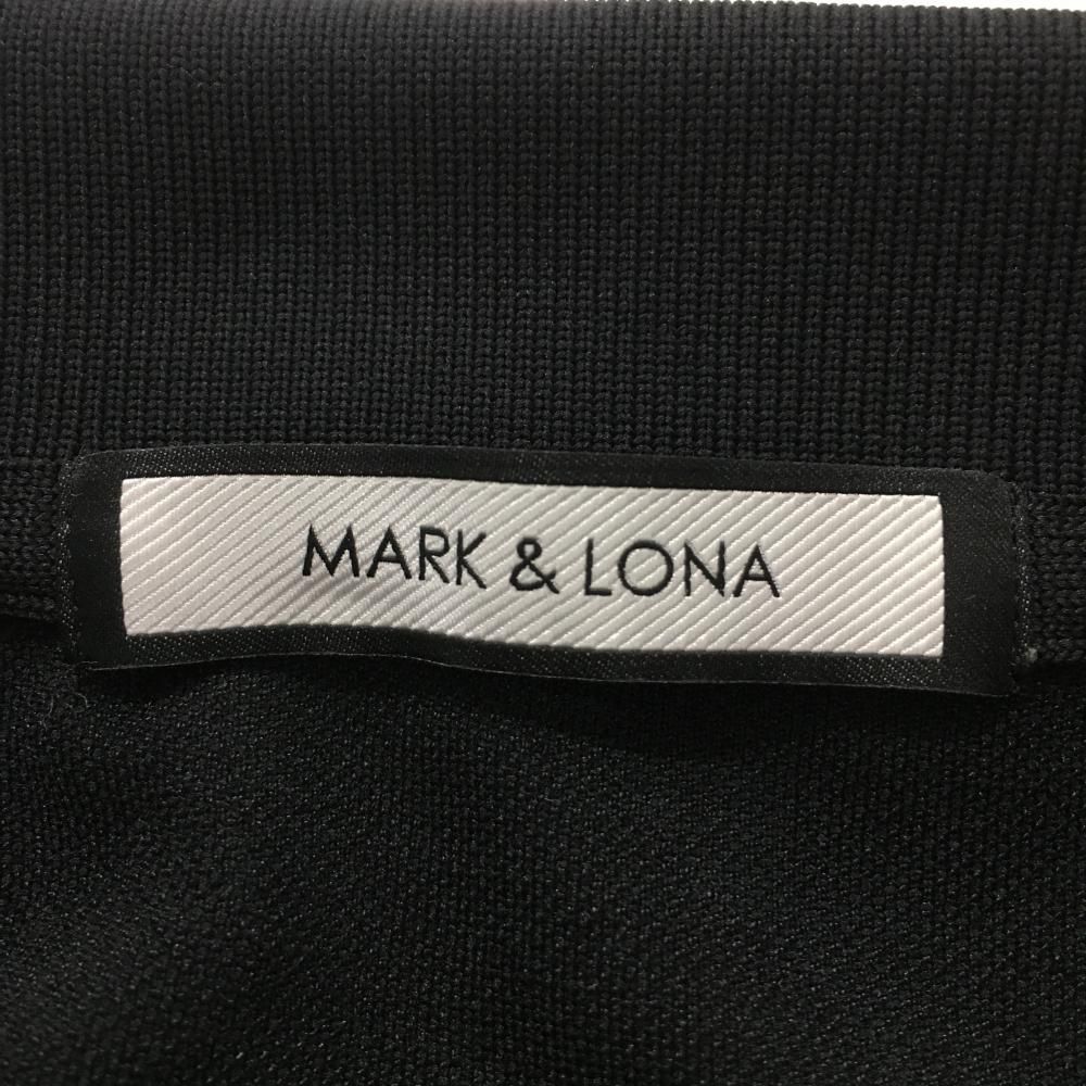 美品】マークアンドロナ 半袖ポロシャツ 黒 迷彩総柄地模様 スカル