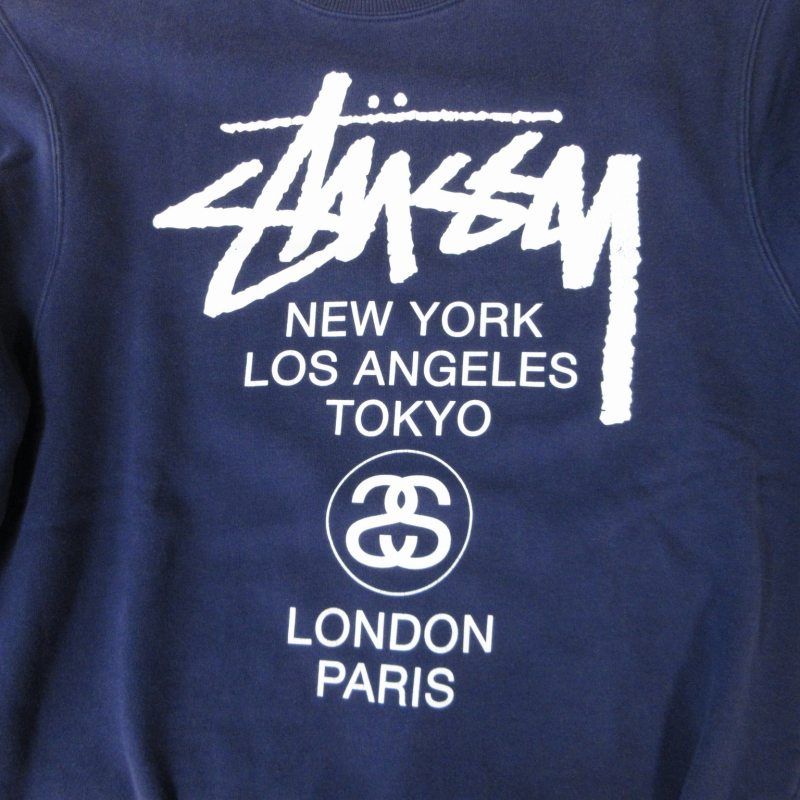 ステューシー STUSSY WORLD TOUR スウェット トレーナー 裏起毛