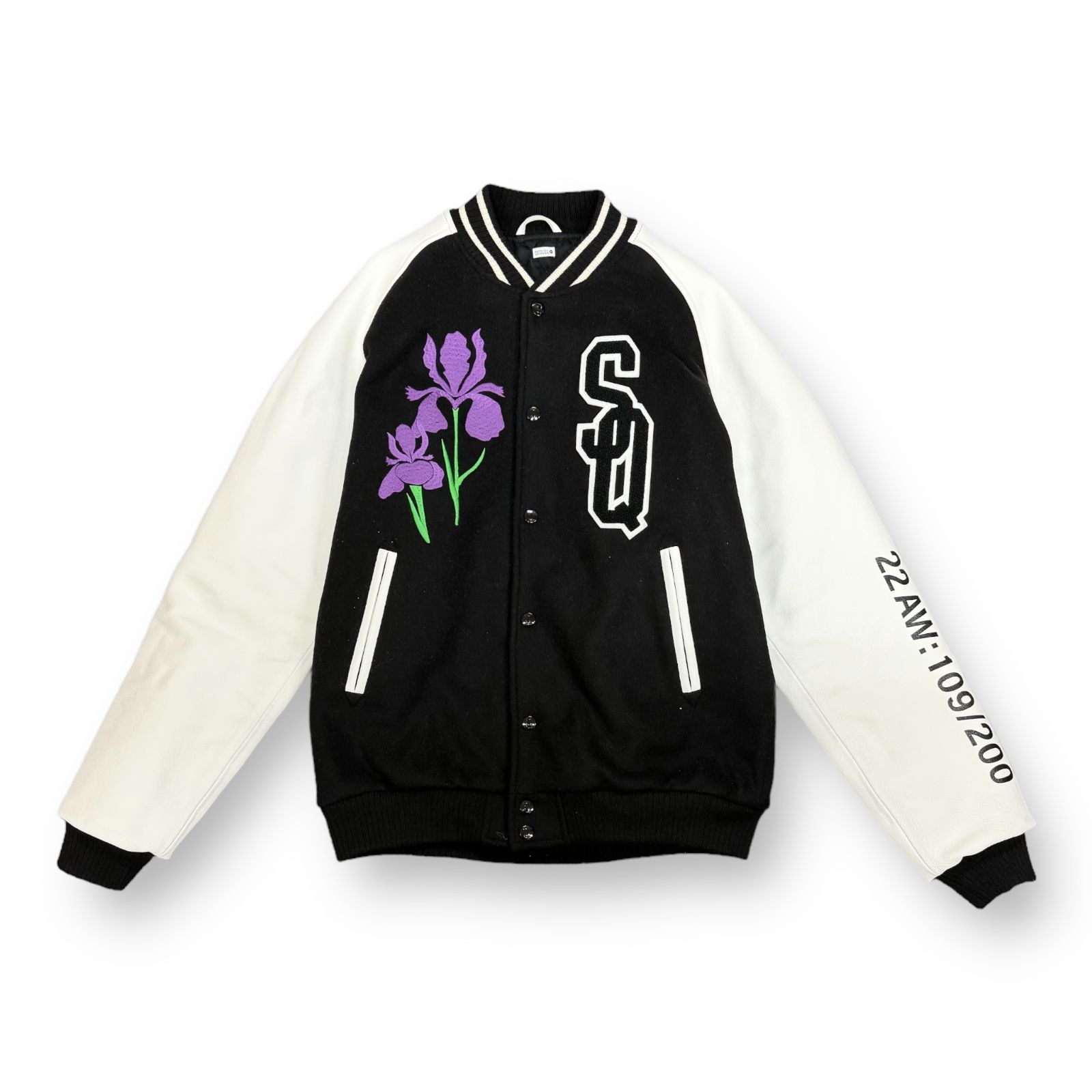 定価187000円 SEQUEL 22AW VARSITY JACKET SQ-22AW-JK-06 レザー ジャケット スタジャン シークエル L  58815A