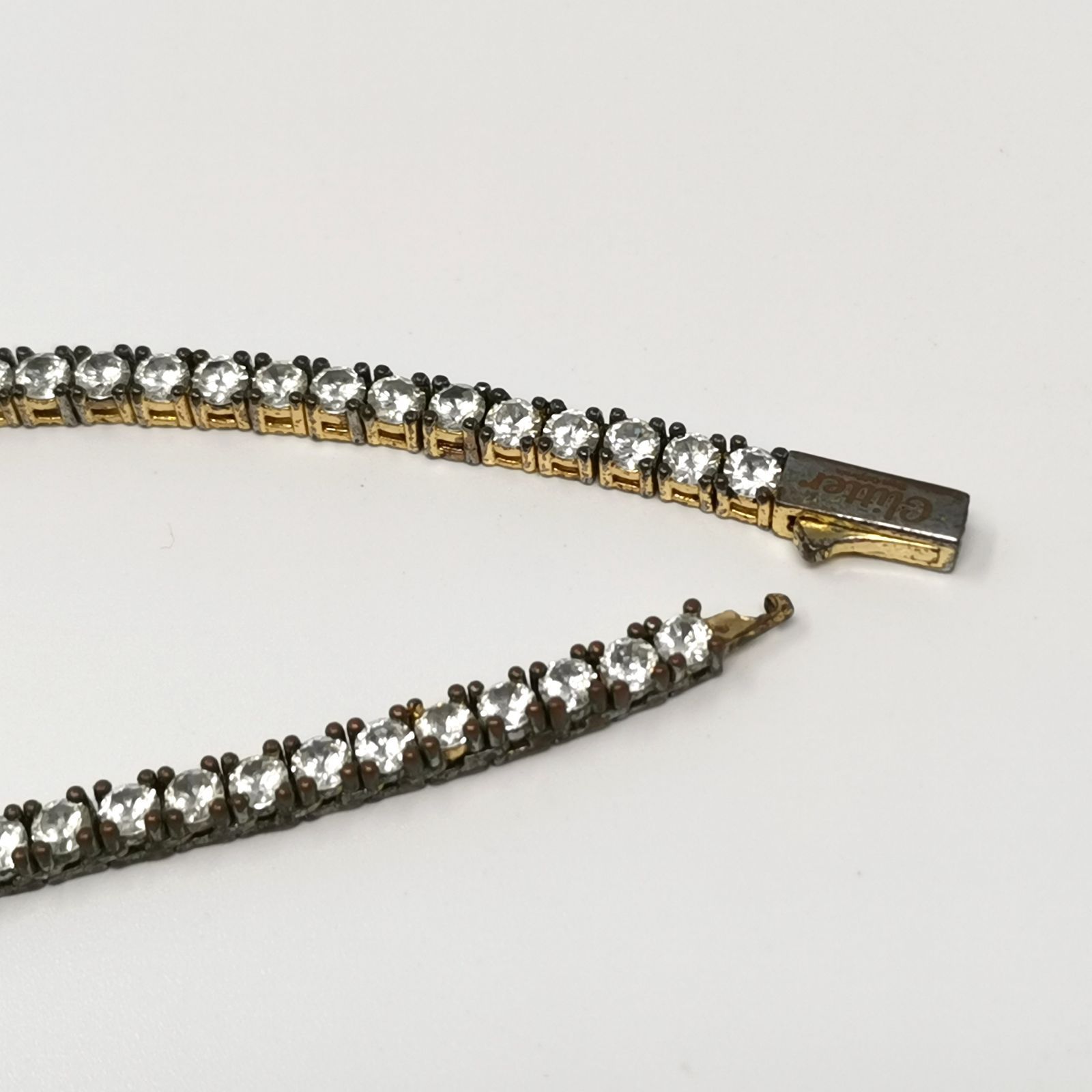 GLITTER グリッター ネックレス シルバー系 くすみあり 錆あり 中古品 