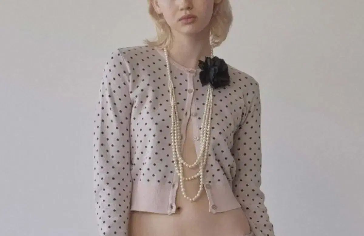 SCULPTOR スカルプター ドット カーディガン m 重ね着用