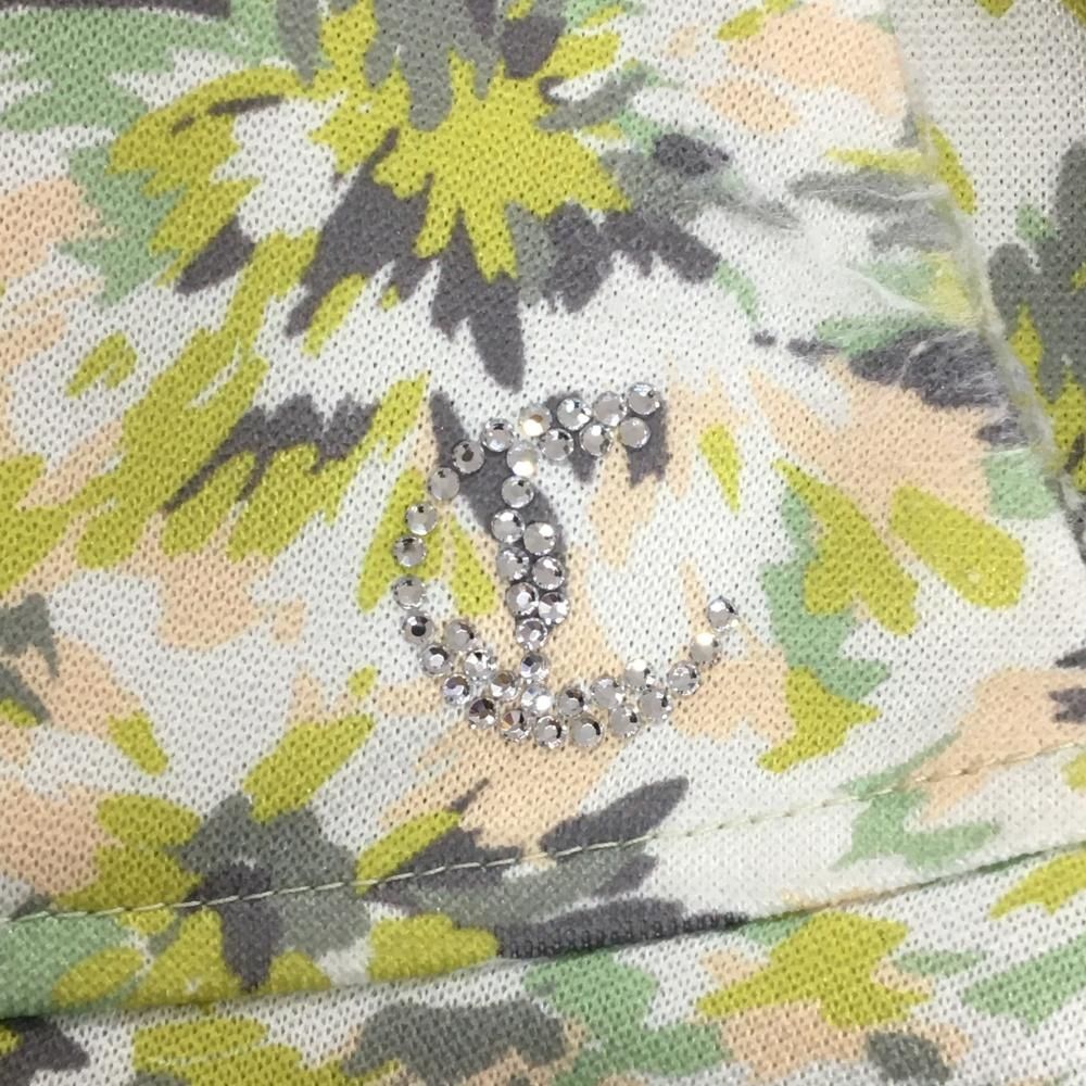 キャロウェイ レッドレーベル スカート 白×ライトグリーン 花柄 ライン