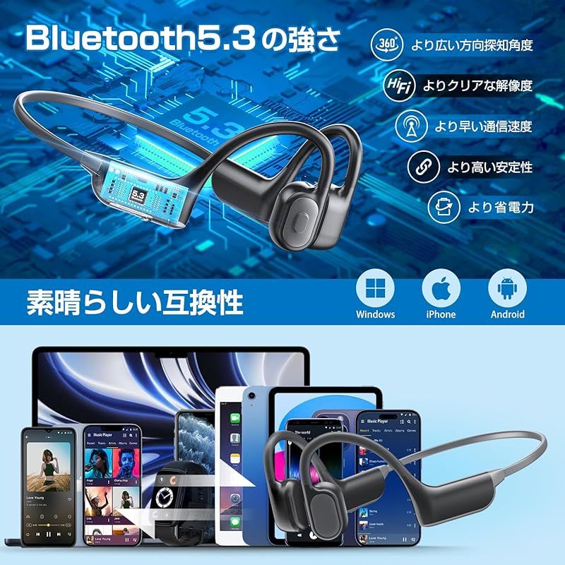 骨伝導イヤホン ワイヤレスイヤホン イヤホン bluetooth こつで