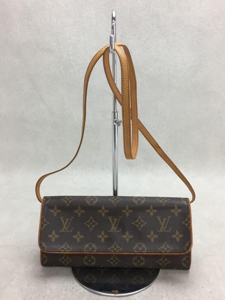 LOUIS VUITTON ポシェット・ツインGM_モノグラム_BRW PVC ブラウン 茶 M51852 CA0012 - メルカリ