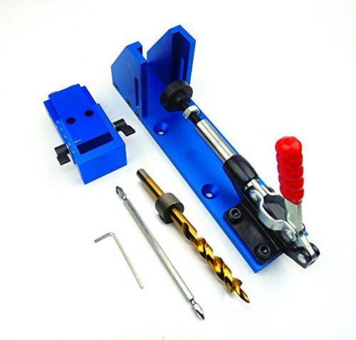 CarAngels 木工ポケットホールジグ 斜め口穴あけガイド ダウエルホールガイド 掘削 木工ツール 取扱説明書付き 5 べンチトップベース