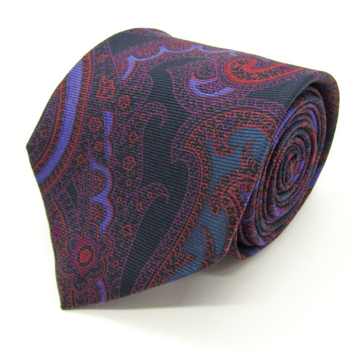 エトロ ブランド ネクタイ ペイズリー柄 シルク イタリア製 PO メンズ